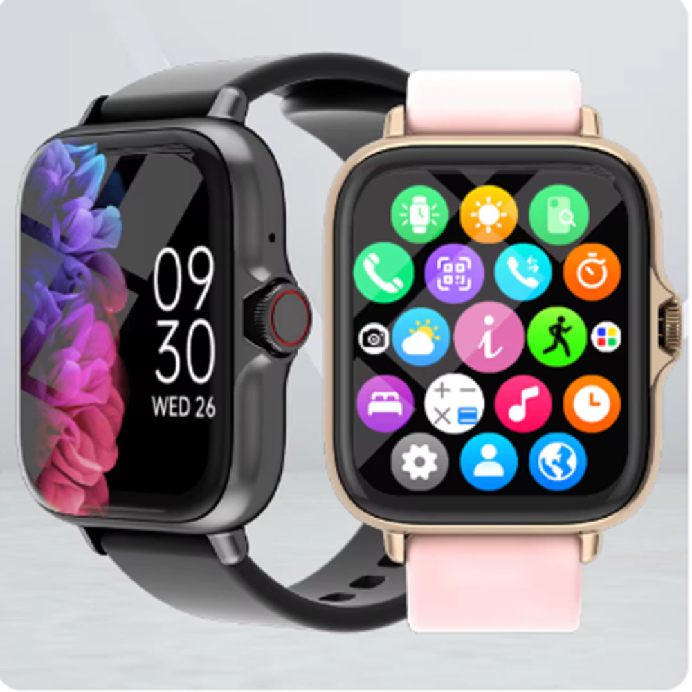 Smart Watch 1.83" Black HD Screen Bluetooth Fitness Tracker HR Waterproof - Picture 2 of 7